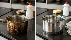 Jak usunąć przypalone resztki z garnka bez szorowania: proste domowe sposoby